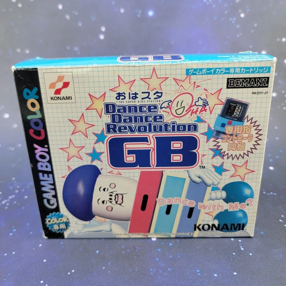 Dance Dance Revolution GB Oha Suta (Game Boy Color) JAPANESE w/ Controller 1263